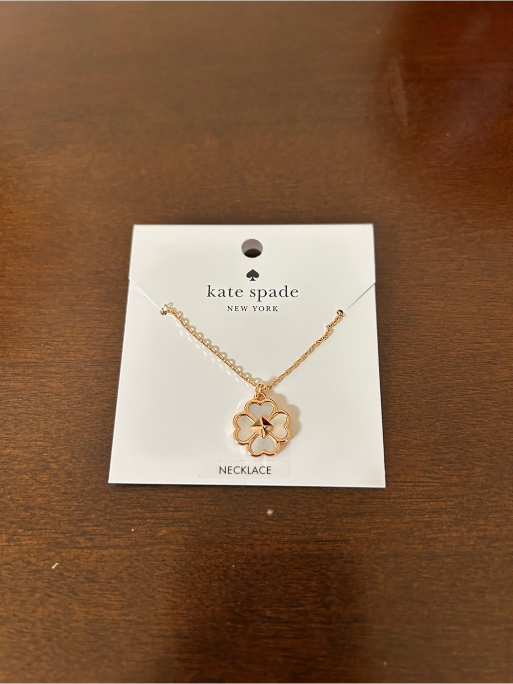 Kate Spade Rose Gold Spades & Studs Mini Pendant